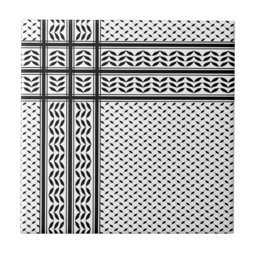 Keffiyeh Symbol of Palestine Resistance Pattern Ceramic Tile