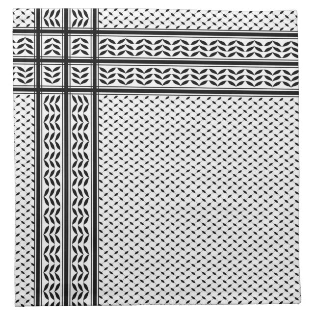 Keffiyeh Symbol of Palestine Resistance Pattern Cloth Napkin (Front)