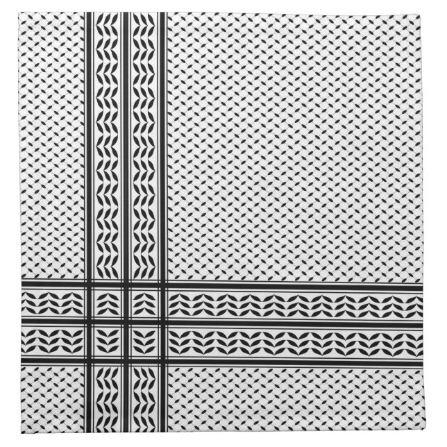 Keffiyeh Symbol of Palestine Resistance Pattern Cloth Napkin (Front)
