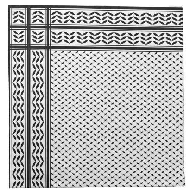 Keffiyeh Symbol of Palestine Resistance Pattern Cloth Napkin (Front)