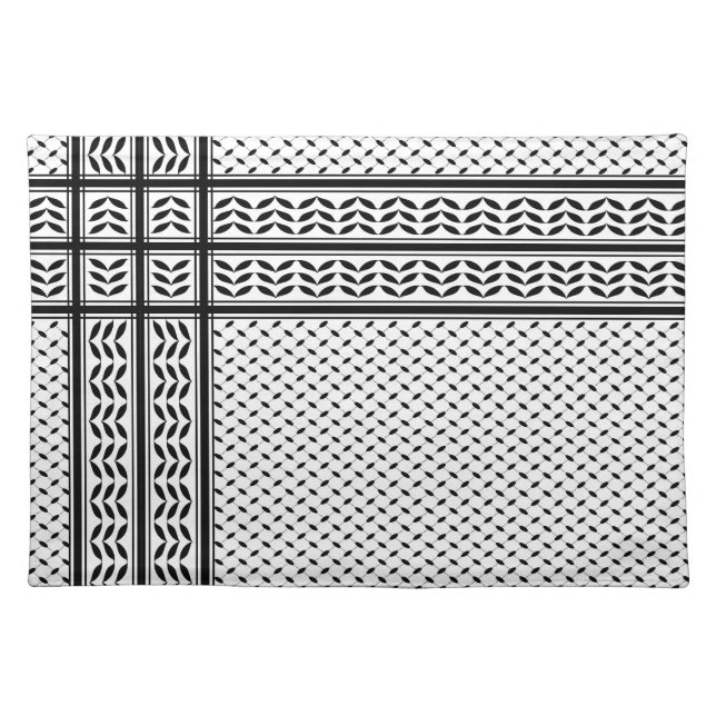 Keffiyeh Symbol of Palestine Resistance Pattern Cloth Placemat (Front)
