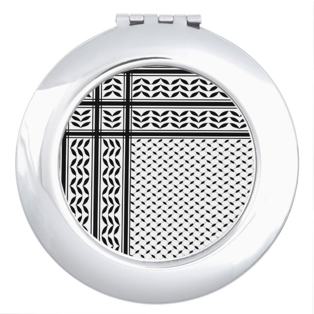Keffiyeh Symbol of Palestine Resistance Pattern Compact Mirror (Front)