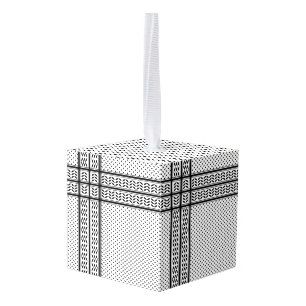 Keffiyeh Symbol of Palestine Resistance Pattern Cube Ornament