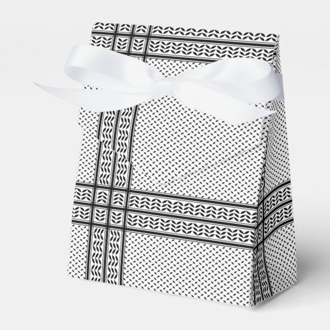 Keffiyeh Symbol of Palestine Resistance Pattern Favor Boxes (Front Side)