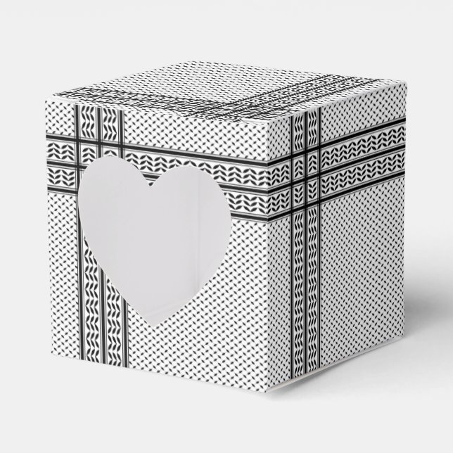 Keffiyeh Symbol of Palestine Resistance Pattern Favor Boxes (Front Side)