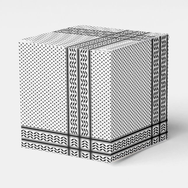 Keffiyeh Symbol of Palestine Resistance Pattern Favor Boxes (Front Side)