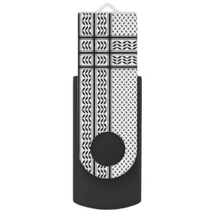 Keffiyeh Symbol of Palestine Resistance Pattern Flash Drive