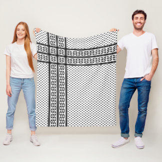Keffiyeh Symbol of Palestine Resistance Pattern Fleece Blanket