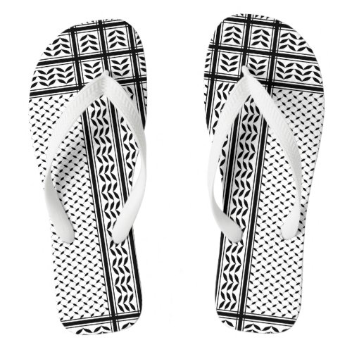 Keffiyeh Symbol of Palestine Resistance Pattern Flip Flops