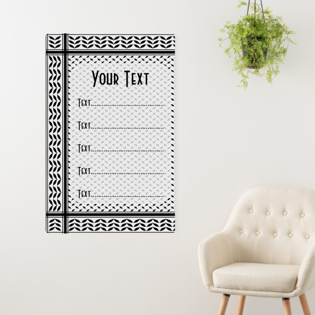 Keffiyeh Symbol of Palestine Resistance Pattern Foam Board (In Situ (Wall))