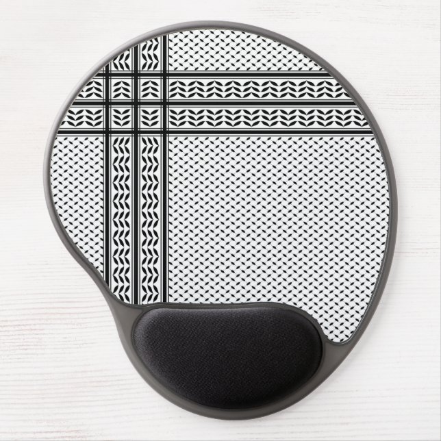 Keffiyeh Symbol of Palestine Resistance Pattern Gel Mouse Pad (Front)
