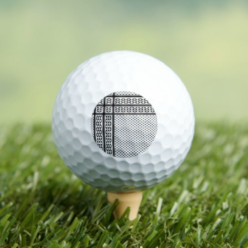 Keffiyeh Symbol of Palestine Resistance Pattern Golf Balls