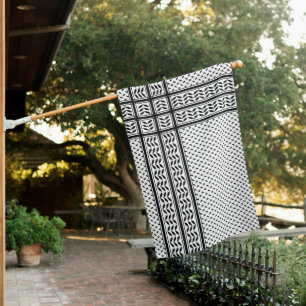 Keffiyeh Symbol of Palestine Resistance Pattern House Flag