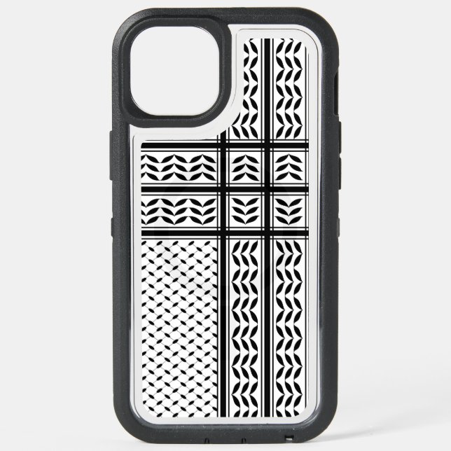 Keffiyeh Symbol of Palestine Resistance Pattern iPhone 15 Plus Case (Back)
