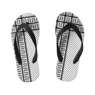 Keffiyeh Symbol of Palestine Resistance Pattern Kid's Flip Flops