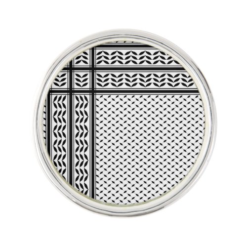 Keffiyeh Symbol of Palestine Resistance Pattern Lapel Pin