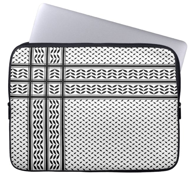 Keffiyeh Symbol of Palestine Resistance Pattern Laptop Sleeve (Front)