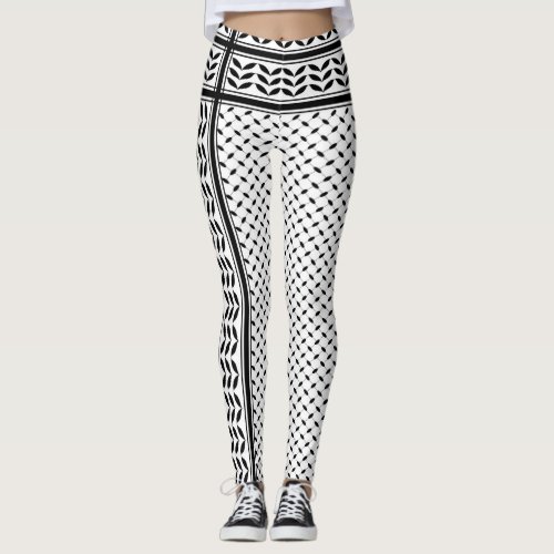 Keffiyeh Symbol of Palestine Resistance Pattern Leggings