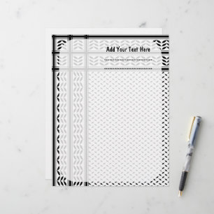 Keffiyeh Symbol of Palestine Resistance Pattern Letterhead