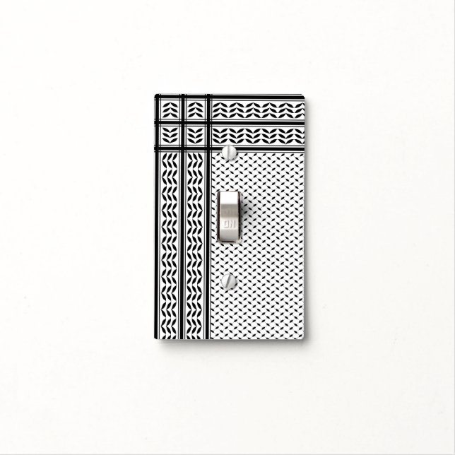 Keffiyeh Symbol of Palestine Resistance Pattern Light Switch Cover (In Situ)
