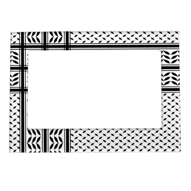 Keffiyeh Symbol of Palestine Resistance Pattern Magnetic Frame (Front)