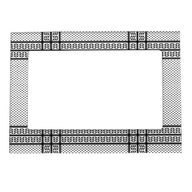 Keffiyeh Symbol of Palestine Resistance Pattern Magnetic Frame (Front)