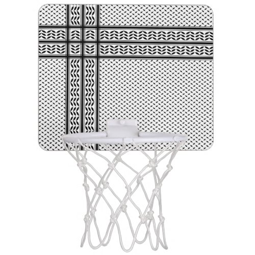 Keffiyeh Symbol of Palestine Resistance Pattern Mini Basketball Hoop