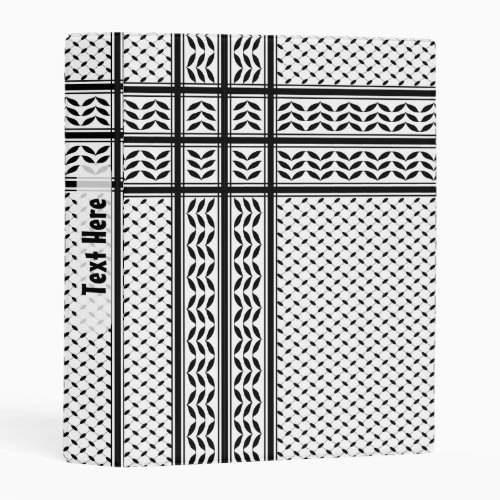 Keffiyeh Symbol of Palestine Resistance Pattern Mini Binder