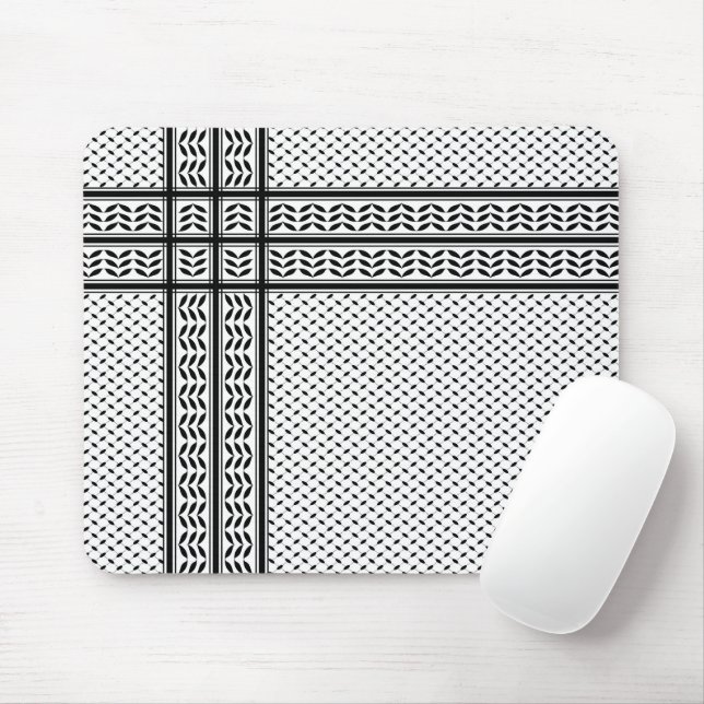 Keffiyeh Symbol of Palestine Resistance Pattern Mouse Pad (With Mouse)