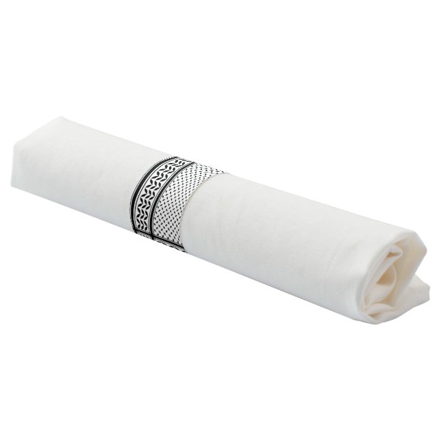 Keffiyeh Symbol of Palestine Resistance Pattern Napkin Bands (Angled)