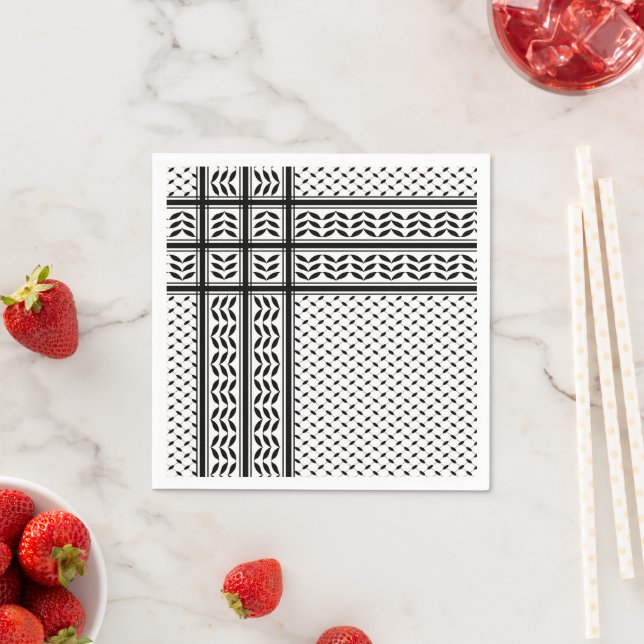 Keffiyeh Symbol of Palestine Resistance Pattern Napkins (Insitu)