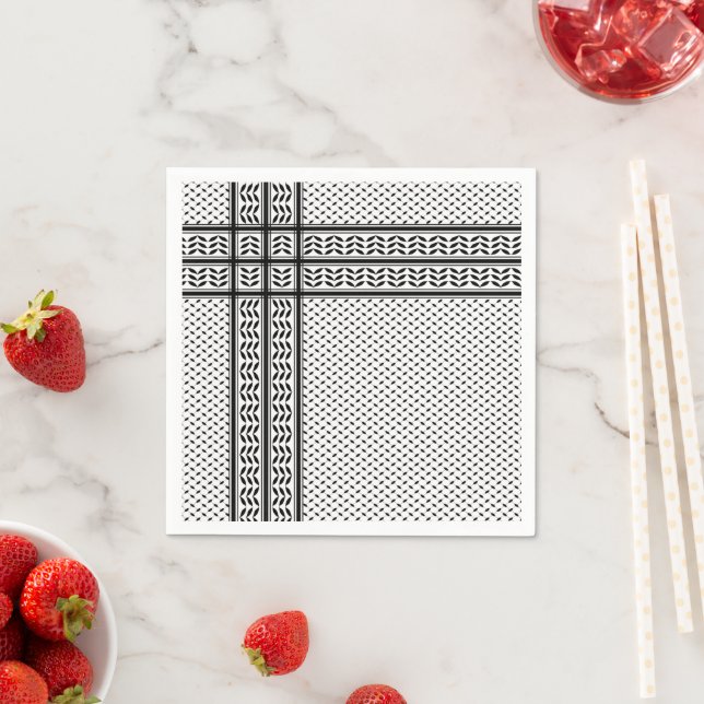 Keffiyeh Symbol of Palestine Resistance Pattern Napkins (Insitu)