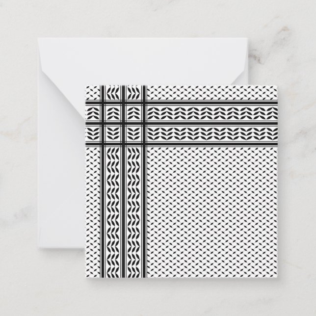 Keffiyeh Symbol of Palestine Resistance Pattern Note Card (Front)