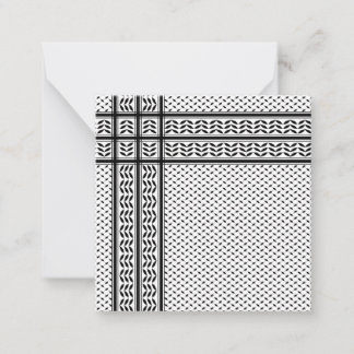 Keffiyeh Symbol of Palestine Resistance Pattern Note Card
