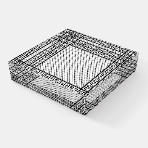 Keffiyeh Symbol of Palestine Resistance Pattern Paperweight