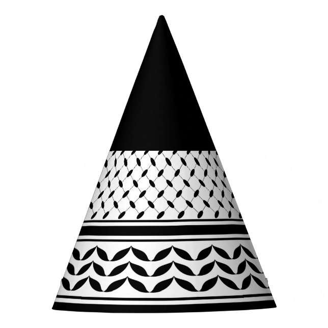 Keffiyeh Symbol of Palestine Resistance Pattern Party Hat (Front)