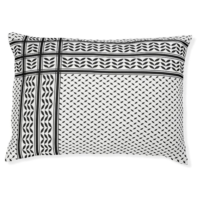 Keffiyeh Symbol of Palestine Resistance Pattern Pet Bed (Front)