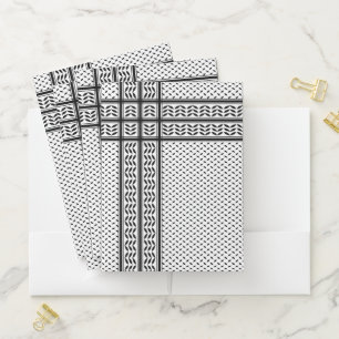 Keffiyeh Symbol of Palestine Resistance Pattern Pocket Folder