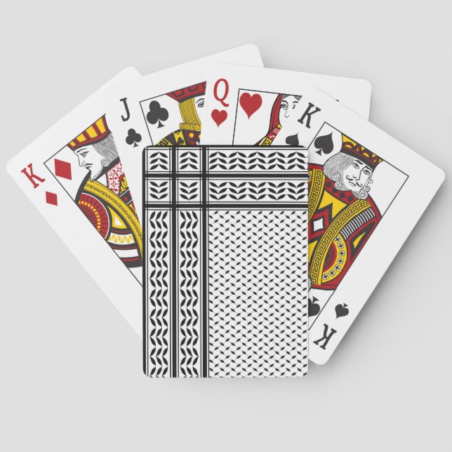 Keffiyeh Symbol of Palestine Resistance Pattern Poker Cards (Back)