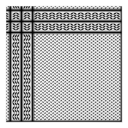 Keffiyeh Symbol of Palestine Resistance Pattern Poster