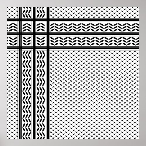 Keffiyeh Symbol of Palestine Resistance Pattern Poster