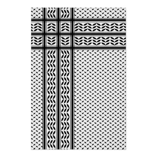 Keffiyeh Symbol of Palestine Resistance Pattern Poster