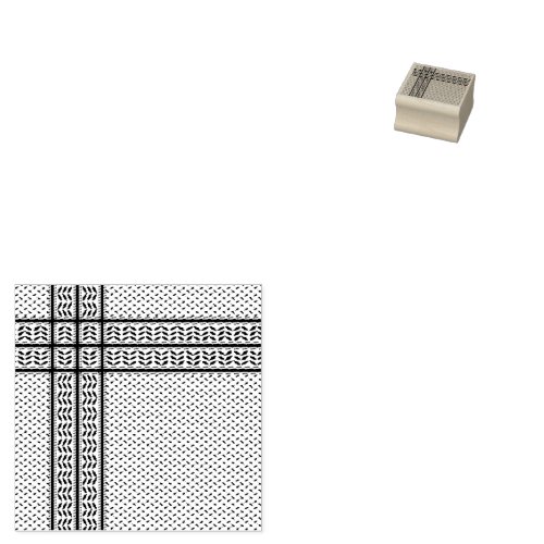 Keffiyeh Symbol of Palestine Resistance Pattern Rubber Stamp