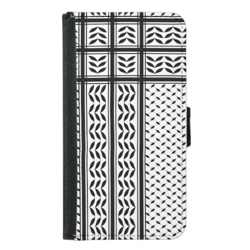 Keffiyeh Symbol of Palestine Resistance Pattern Samsung Galaxy S5 Wallet Case