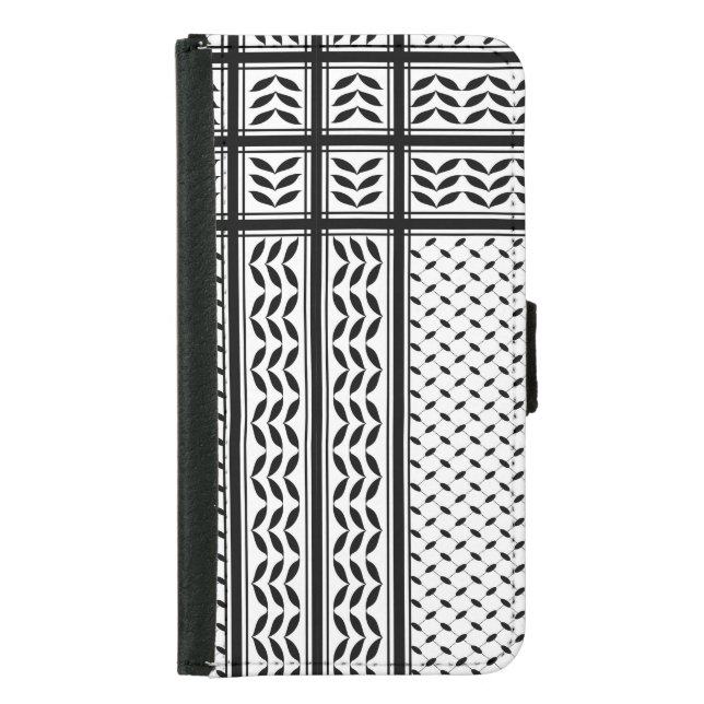 Keffiyeh Symbol of Palestine Resistance Pattern Samsung Galaxy Wallet Case (Front)