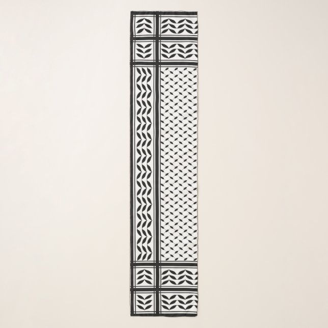 Keffiyeh Symbol of Palestine Resistance Pattern Scarf (Front)