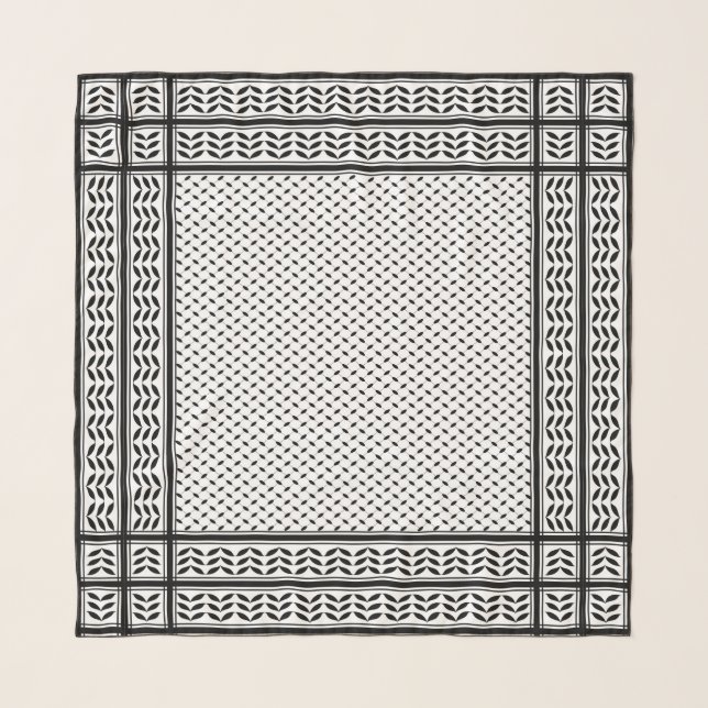 Keffiyeh Symbol of Palestine Resistance Pattern Scarf (Front)