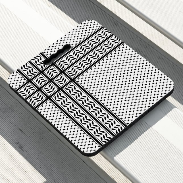 Keffiyeh Symbol of Palestine Resistance Pattern Seat Cushion (In Situ)