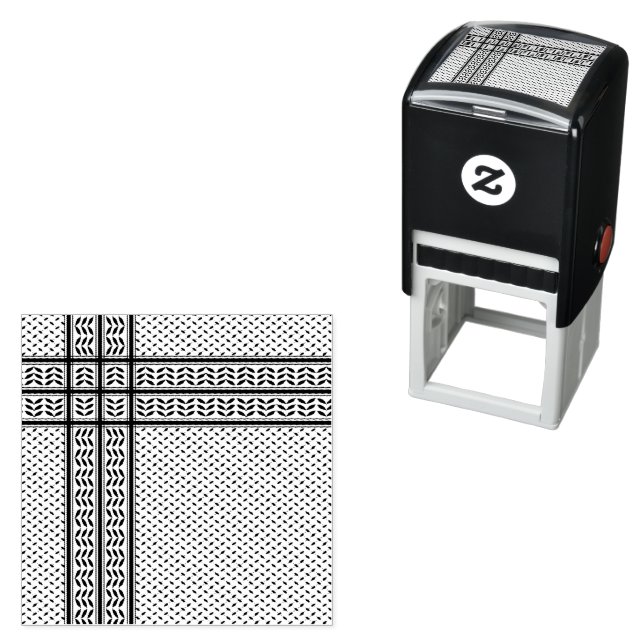 Keffiyeh Symbol of Palestine Resistance Pattern Self-inking Stamp (In Situ)