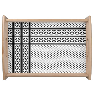 Keffiyeh Symbol of Palestine Resistance Pattern Serving Tray